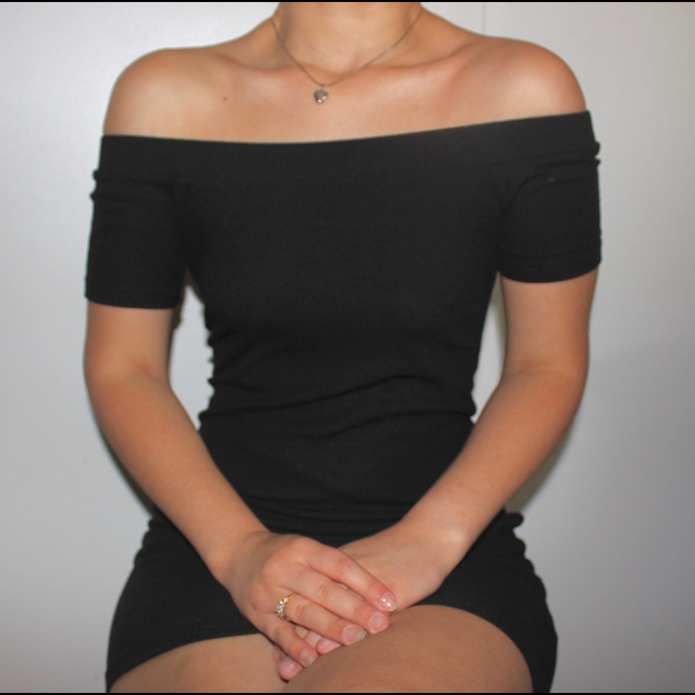 Black Off-the-shoulder dress